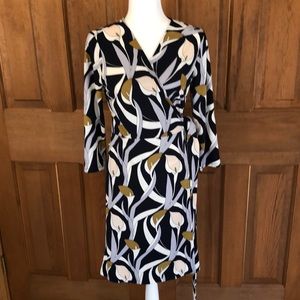 Ann Taylor Iris Print Wrap Dress **New With Tags
